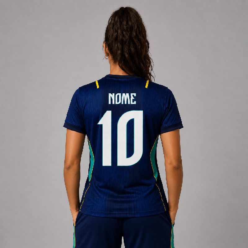 Camiseta Brasil Azul Feminino