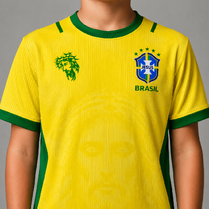 Camiseta Brasil Amarela Infantil