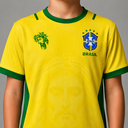 Camiseta Brasil Amarela Infantil