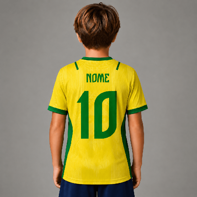 Camiseta Brasil Amarela Infantil