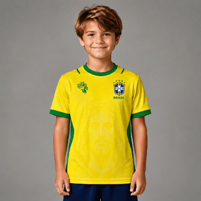 Camiseta Brasil Amarela Infantil