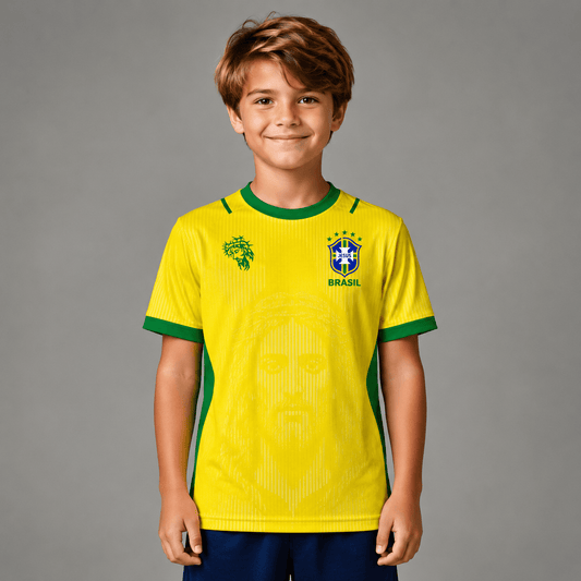 Camiseta Brasil Amarela Infantil