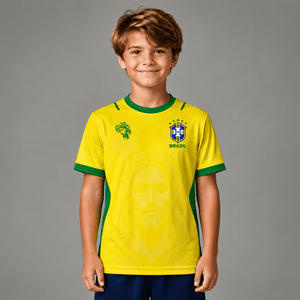 Camiseta Brasil Amarela Infantil