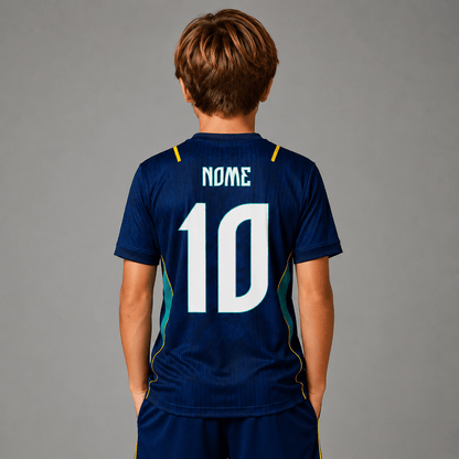 Camiseta Brasil Azul Infantil