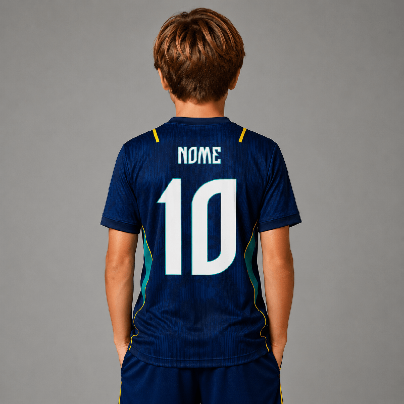 Camiseta Brasil Azul Infantil