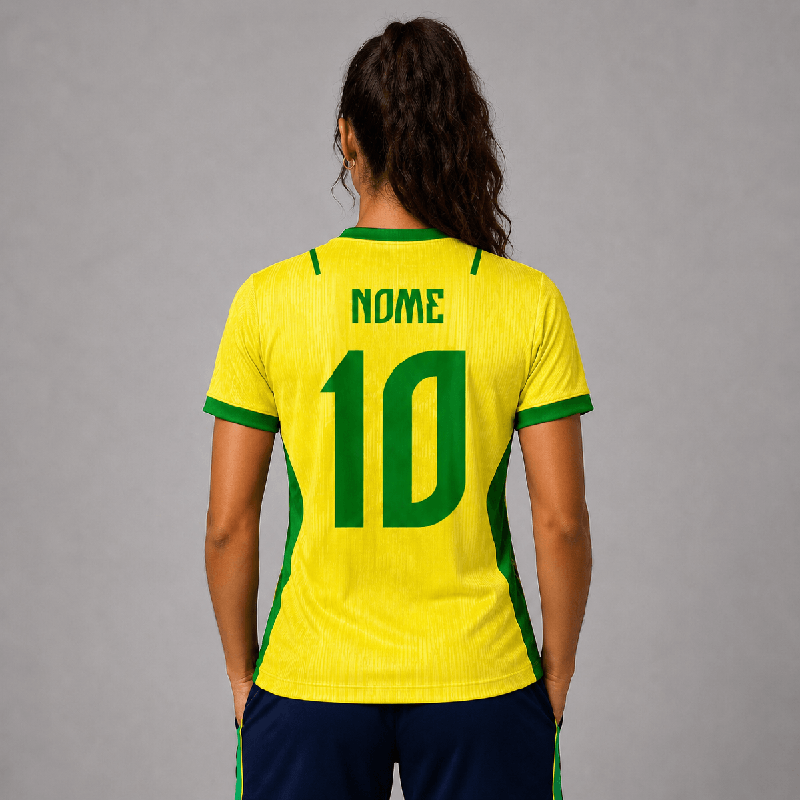 Camiseta Brasil Amarela Feminino