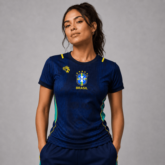 Camiseta Brasil Azul Feminino